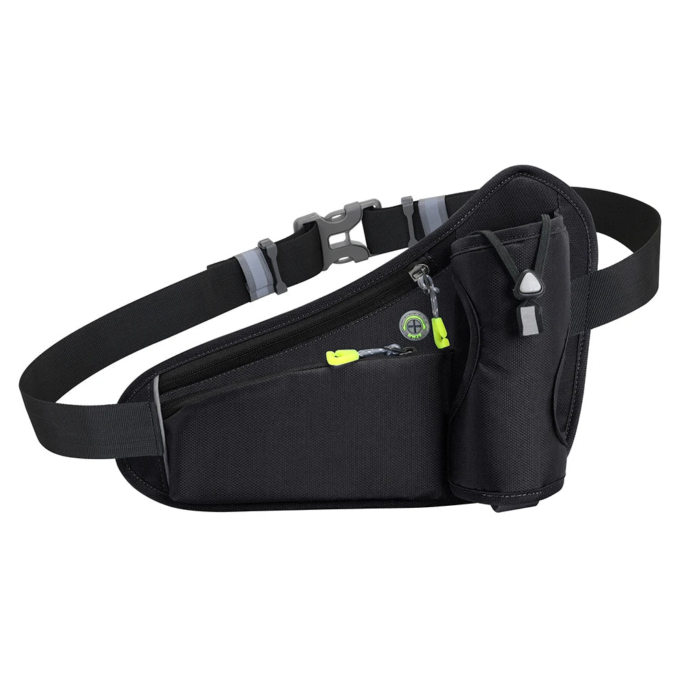 Running Waist Bag with Water Bottle Holder - Hydration Belt for Training and Cycling