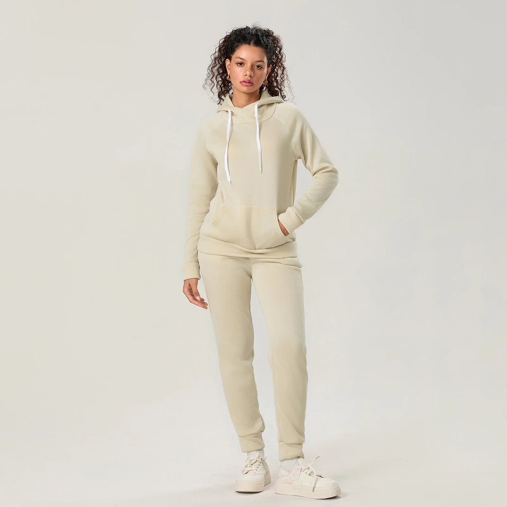 Women's Winter Running Tracksuit Set - Hooded Top & Trousers | Stravix