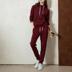 Women's Winter Running Tracksuit Set - Hooded Top & Trousers | Stravix