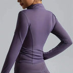 Women's Zip-Up Running Jacket - Lightweight & Breathable for Winter Training