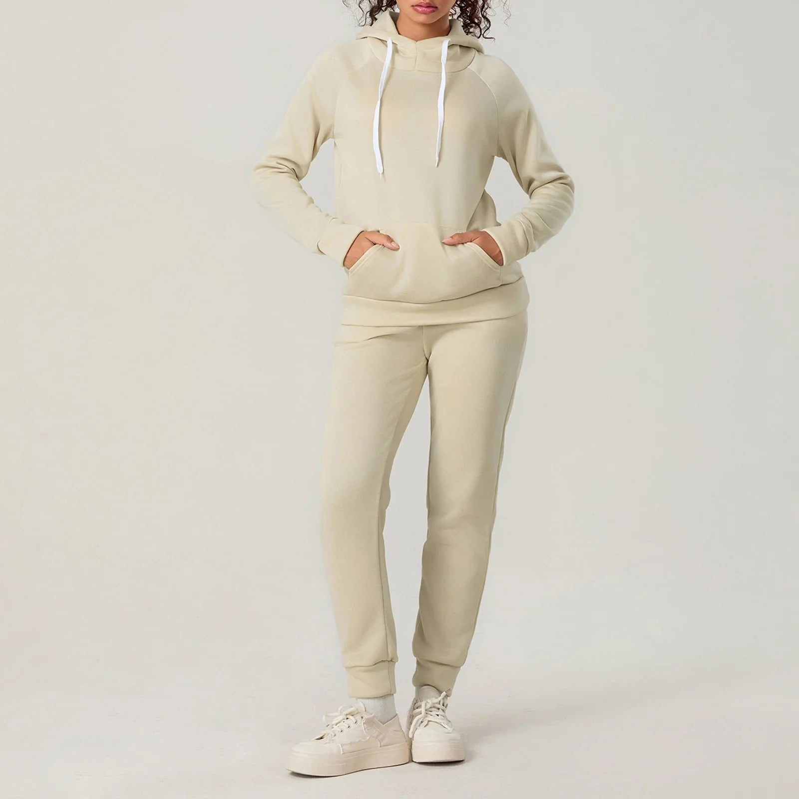 Women's Winter Running Tracksuit Set - Hooded Top & Trousers | Stravix